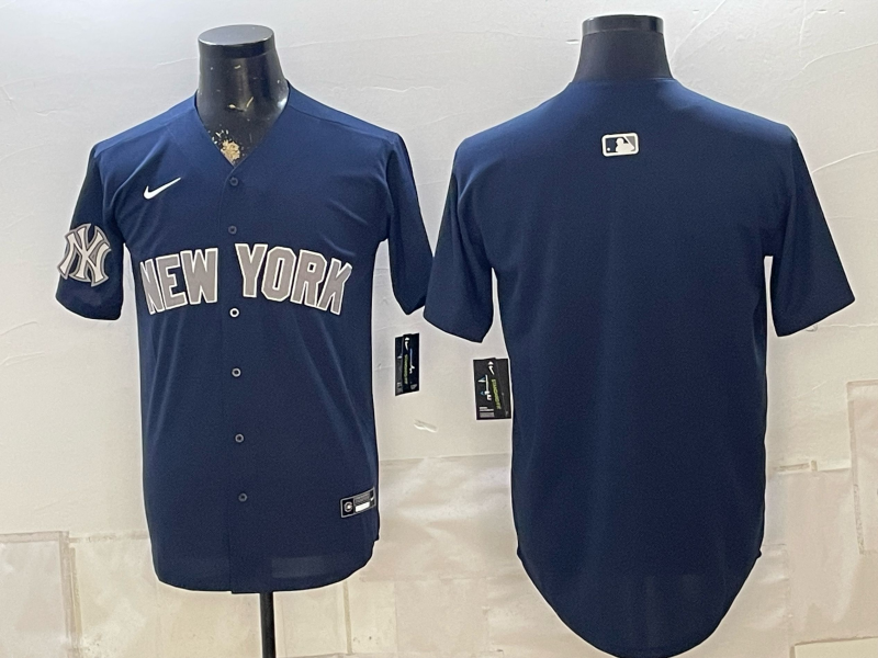 Men 2026 New York Yankees blank blue Nike MLB Jersey 08291006